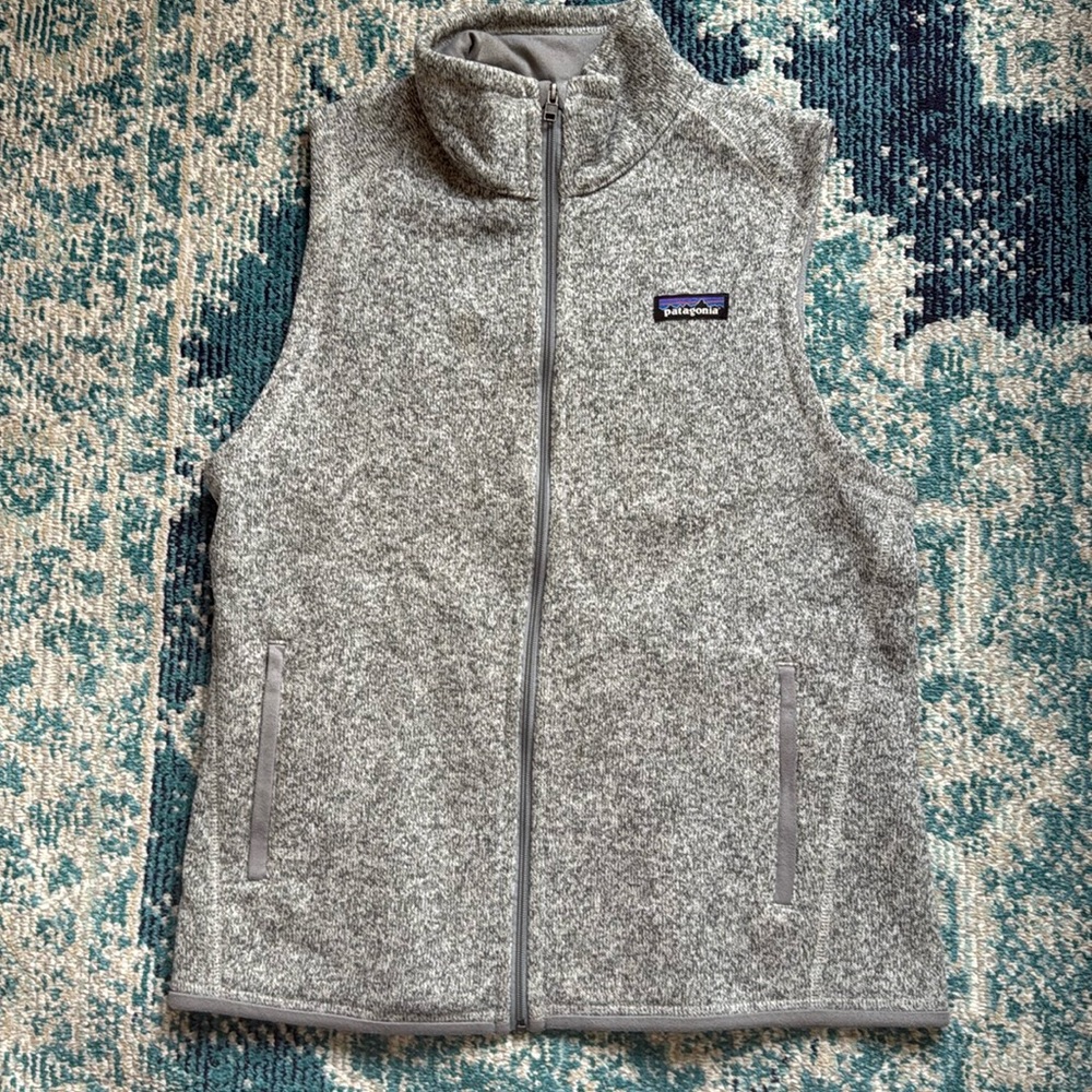 Better Sweater Fleece Full Zip Vest in Heather Gray